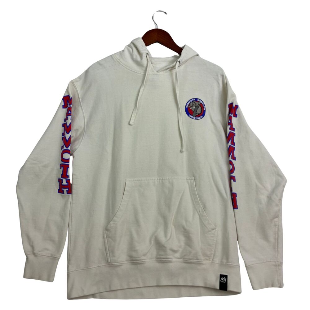 Mammoth Mountain California Hoodie Mens L White Mammoth Logo Ski Snowboard Pullo
